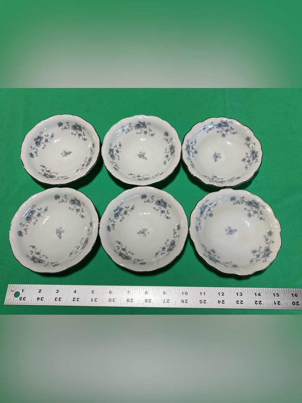 6 Johann Haviland Bavaria Germany Blue Garland Berry Fruit Bowls 5